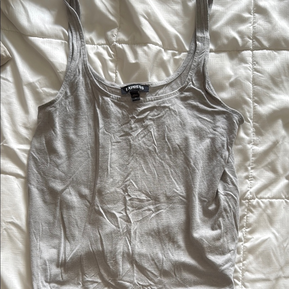 Gray Sleeveless Tank Top